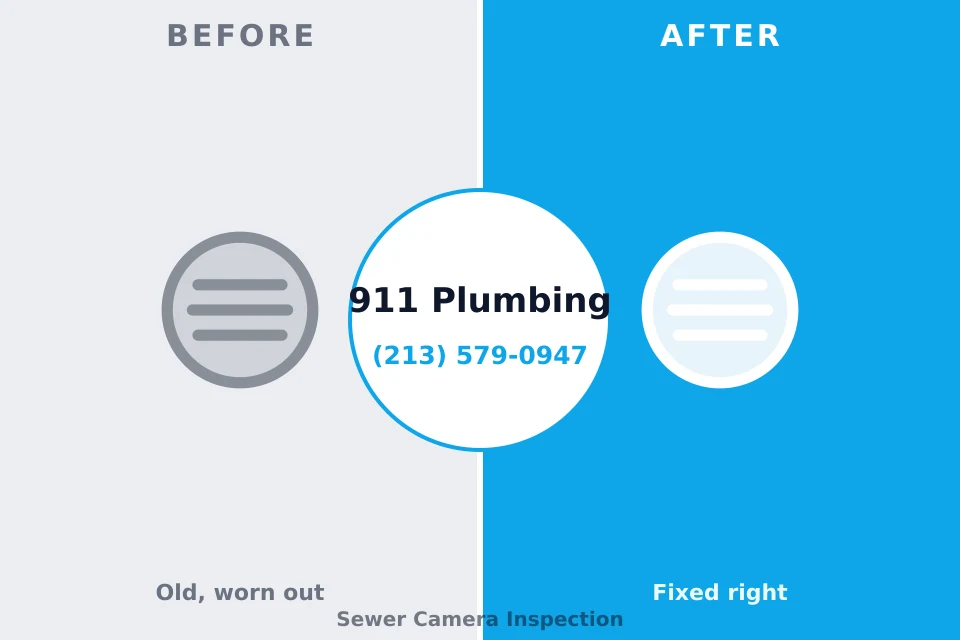 Before and after: plumbing repair Trumbull Center, CT